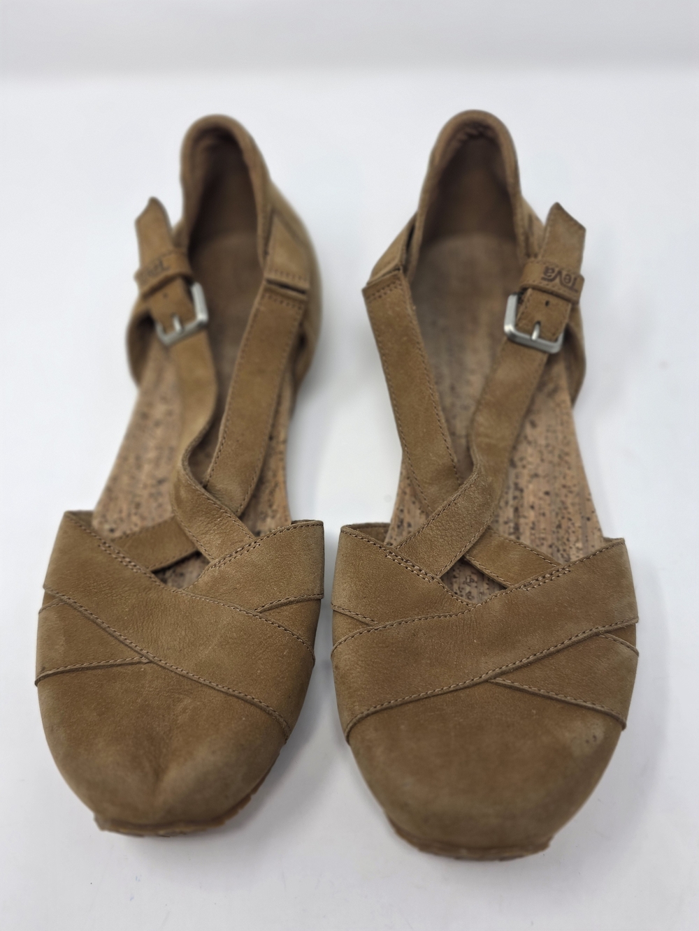 Teva Tan Suede Cork Sandals Women’s Size 9